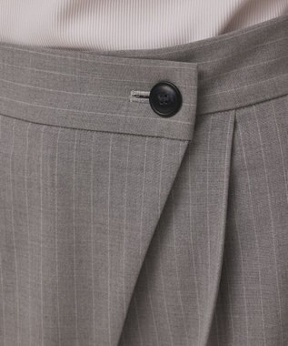 GRACE CONTINENTAL ラップワイドパンツ ストライプ