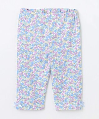 ANY KIDS フラワ ープリント レギンス サックスブルー×小花