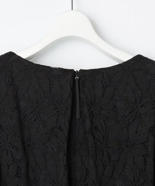 自由区 L 【17号サイズまで展開・カタログ掲載】トリアセダブルクロスレース ワンピース ネイビー