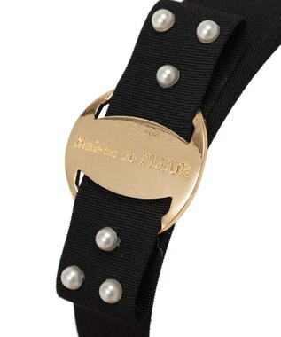 Maison de FLEUR グログランリボンカチューシャ Black