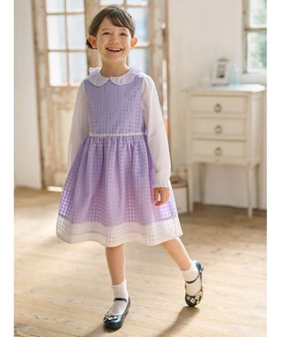 組曲 KIDS 【110-140㎝】シフォンカラー ブラウス オフホワイト系