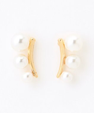 ANY 【WEB限定】ラインパールピアス(両耳用) ライトゴールド