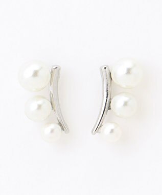 ANY 【WEB限定】ラインパールピアス(両耳用) シルバー