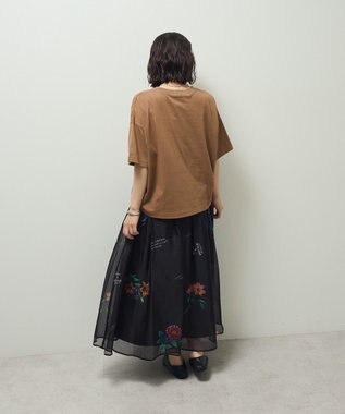 Green Parks アソートロゴ切替Ｔシャツ Brown