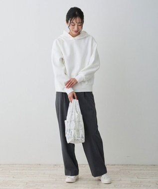 ROOTOTE 1089【洗濯可能】SC.ルーショッパーミニ.レース-A 01：シロ