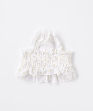 OP／FILA 【marie claire ENFANTS】シャーリングセパレート水着 ホワイト