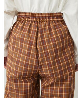 Green Parks ・ＥＬＥＮＣＡＲＥ　ＤＵＥ　チェックワイドパンツ Brown