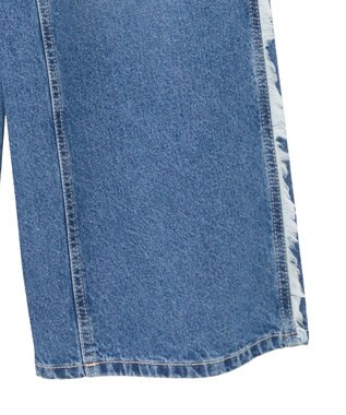earth music&ecology ワイドフリンジデニムパンツ Indigo