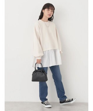 earth music&ecology ダンボールレイヤードチュニック Ivory