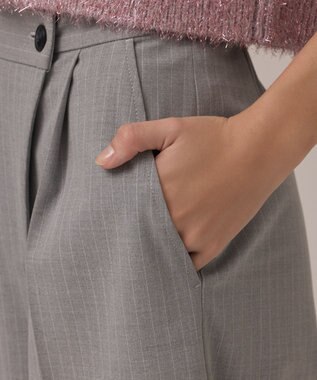 GRACE CONTINENTAL ラップワイドパンツ ストライプ