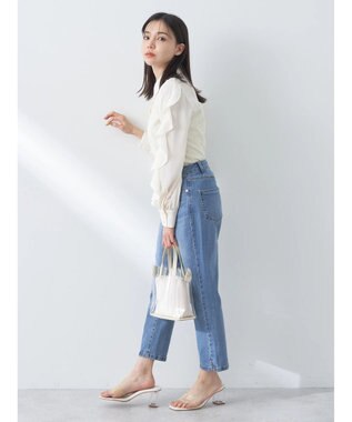 earth music&ecology ドッキングフリルシャツ見えプルオーバー Ivory