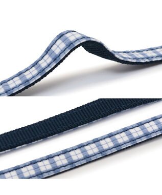 PET PARADISE J.PRESS リード  《チェック柄》 ＳＭ 中型犬 ホワイト×ブルー