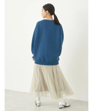 earth music&ecology 裏起毛チュニック Deep Blue