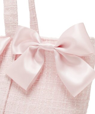 Maison de FLEUR ツイードボリュームリボントートバッグ Pink