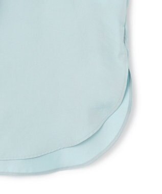 ICB 【接触冷感・速乾・洗える】シルキーツイル デザインブラウス スカイブルー系