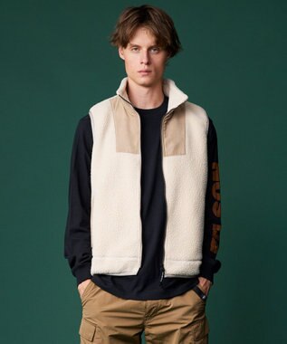 JOSEPH ABBOUD MOUNTAIN 【Eco素材/ライナードッキング対応】ポーラテック ボアフリース ベスト アイボリー系