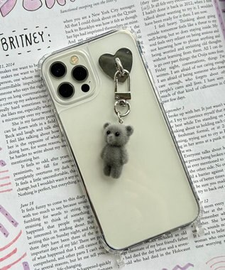 WEGO フロッキーくまキーホルダー グレー