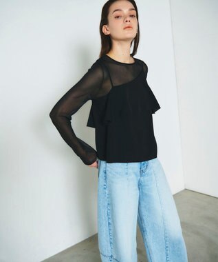 GRACE CONTINENTAL フリルキャミソール ブラック