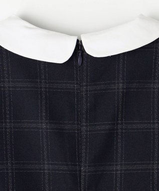 ANY KIDS ボレロ付き ワンピース グレー×ネイビーチェック