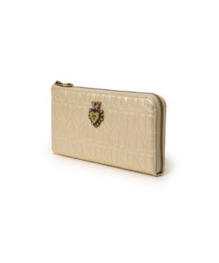 ANNA SUI ドリーミー Lファスナー長財布 ゴールド