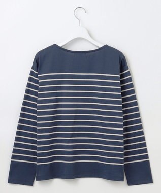 J.PRESS LADIES バスクボーダー カットソー ブルーグレー×グレージュ