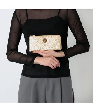 ANNA SUI ドリーミー Lファスナー長財布 ゴールド