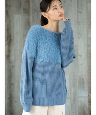 Green Parks ・Ｐｅｔｉｔ　Ｆｌｅｕｒ　シャギーキリカエニット Blue