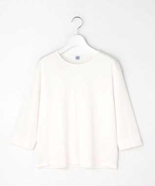 J.PRESS LADIES L 針抜きフライス クルーネック カットソー ホワイト系