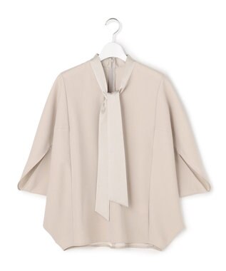 ICB 【先行予約】 FluidBackSatin ドルマンスリーブボウタイブラウス トープ