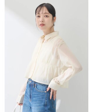 earth music&ecology シャーリングシャツ Ivory