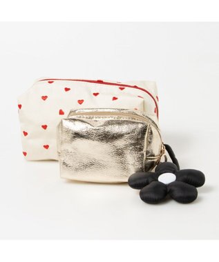 UNBILLION カシュカシュ cachecache / フラワーチャーム付ソート刺繍ポーチセット