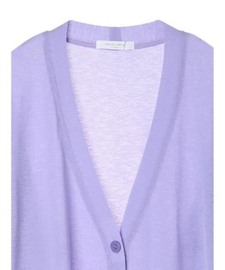 Green Parks Ｖネックシアーカットカーディガン Purple