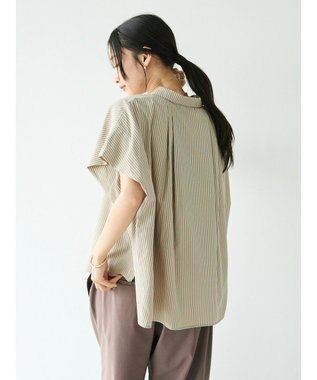 CRAFT STANDARD BOUTIQUE ステンサイドソリッドストライプブラウス① Stripe Green