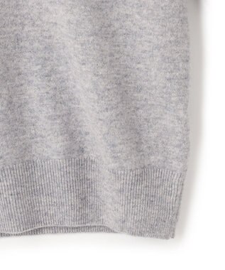 BEIGE， 【WEB限定・洗える】ALSACE / パール釦クルーネックウールニット L.Gray