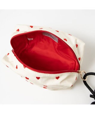 UNBILLION カシュカシュ cachecache / フラワーチャーム付ソート刺繍ポーチセット レッド