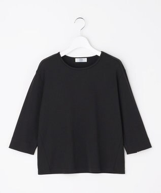 J.PRESS LADIES S 針抜きフライス クルーネック カットソー ブラック系