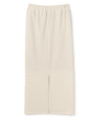 uncrave 【洗濯機洗い可】シャーリングレース スカート（uncrave WHITE） エクリュ