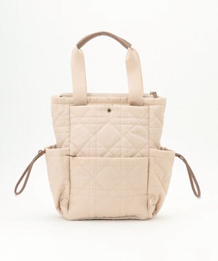 LA BAGAGERIE グリッドキルティングリュック アイボリー