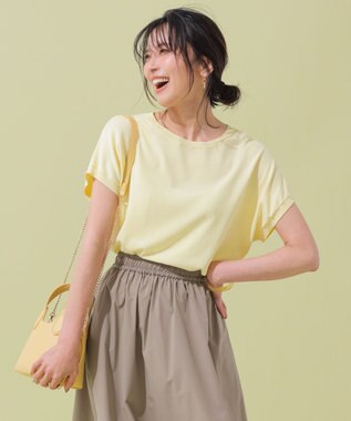 UNFILO 【接触冷感/UVケア/抗菌防臭】スゴ機能 コンパクトニットT イエロー