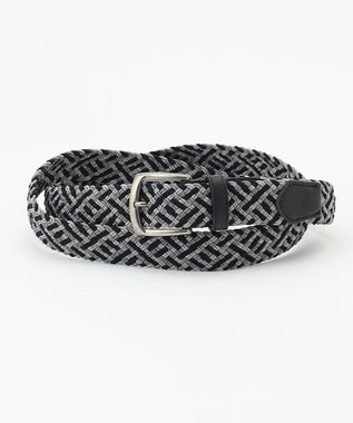 JOSEPH ABBOUD 【キングサイズ・伸びる】ライトミックスメッシュベルト ブラック系