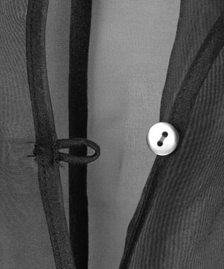 #Newans オーガンジーパネルブラウス ブラック