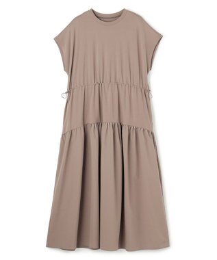 UNFILO L BEAUTY-FORM T コンビティアード ワンピース モカ×モカ