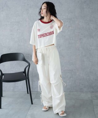 WEGO ライングラフィックショートT オフホワイト