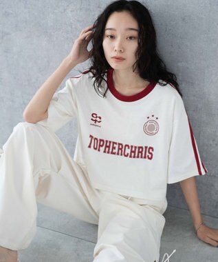 WEGO ライングラフィックショートT オフホワイト