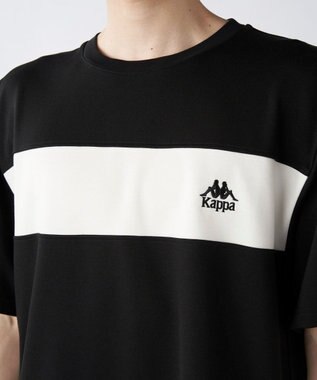 OP／FILA 【Kappa】カラーブロック切替半袖Tシャツ ブラック