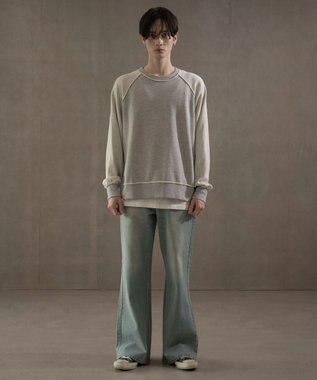 WEGO インサイドアウトラグランプルオーバー 杢グレー