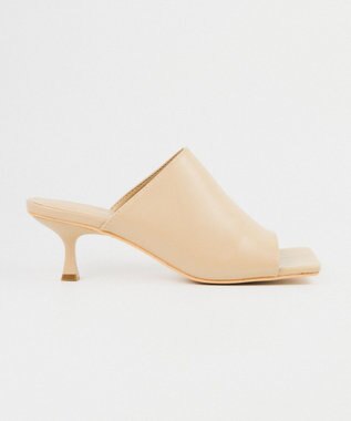 BONTRE 【PRECIEUX JOUET/プレシュウジュエ】ワイドスクエアスカルプチャーヒールミュール/019PJ ベージュ