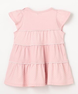 組曲 KIDS 【80-100㎝】 ドットティアードチュニック ピンク