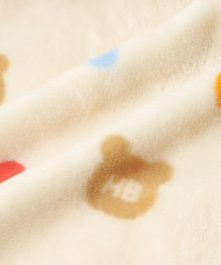 MIKI HOUSE HOT BISCUITS 総柄 フリーススリーパー アイボリー