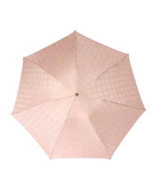 MOONBAT LANVIN en Bleu 折りたたみ傘 ジャカード×パイピング 簡単開閉 大きめ55cm ピンク